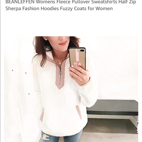 NWOT Fleece pullover half zip Sherpa look. - Picture 4 of 8